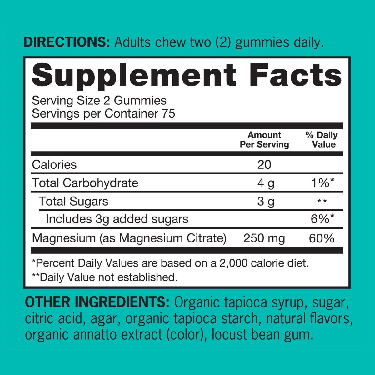 Kẹo Dẻo Magie Qunol Extra Strength Magnesium Citrate Gummies 250mg – Hộp 150 Viên 