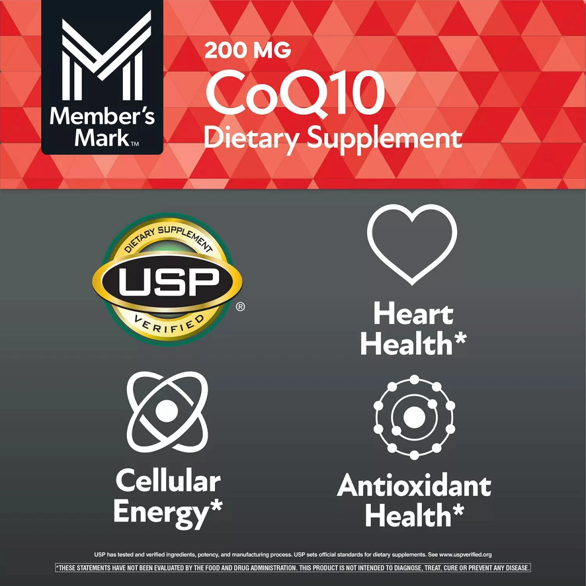 Viên Uống Member's Mark CoQ10 220mg – Hộp 180 Viên