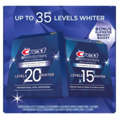 Bộ Miếng Dán Làm Trắng Răng Crest 3D Whitestrips Professional Effects & Supreme Bright - 31 Lần Dùng