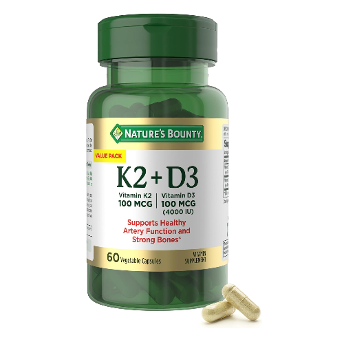 Viên Uống Nature’s Bounty K2 + D3 4000 IU + 100 mcg K2 – Hộp 60 Viên