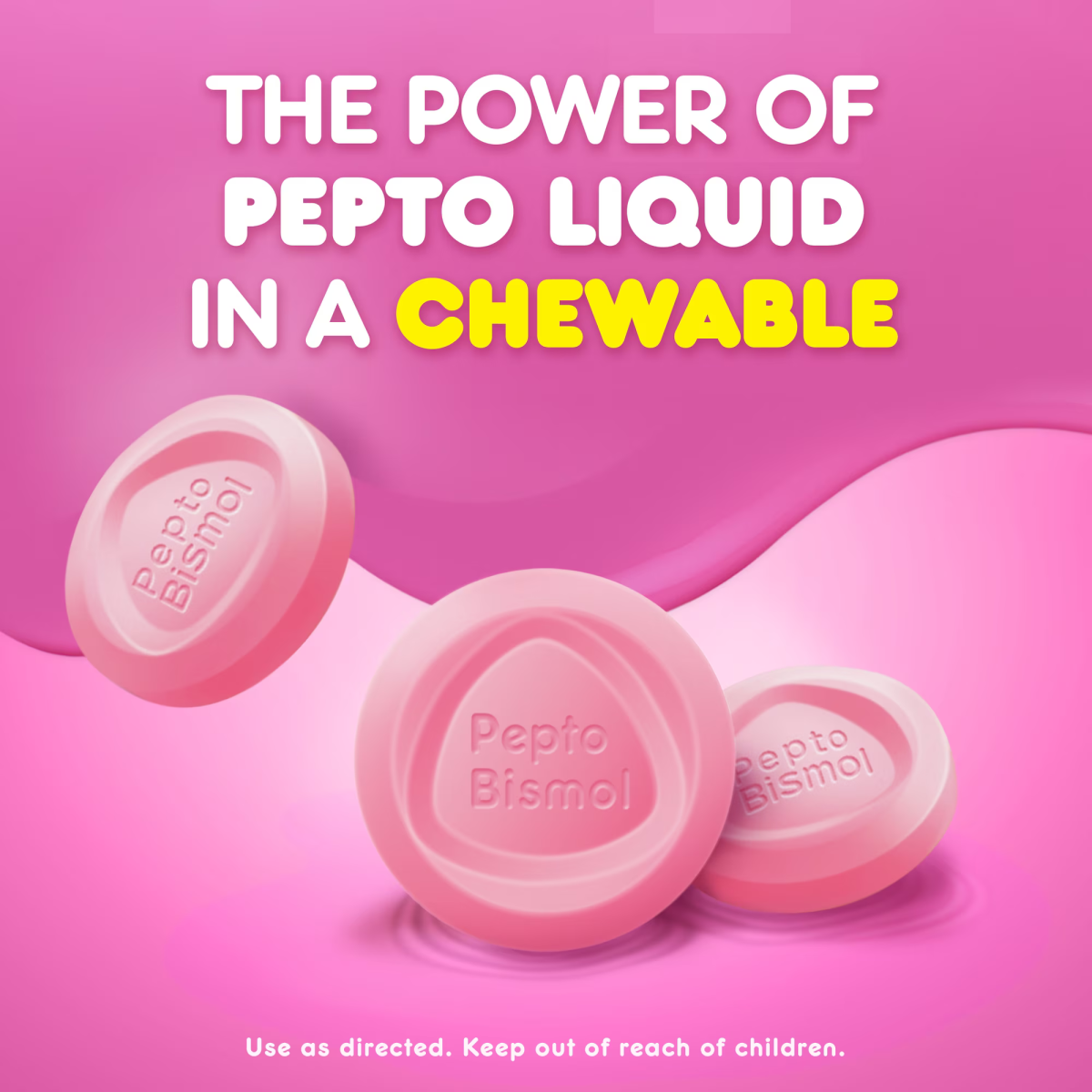Viên Nhai Hỗ Trợ Dạ Dày Pepto-Bismol Chewable Tablets Original – Hộp 30 Viên