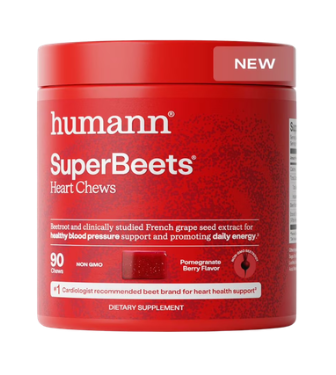 Kẹo Nhai Hỗ Trợ Tim Mạch HumanN SuperBeets Heart Chews – Hộp 90 Viên