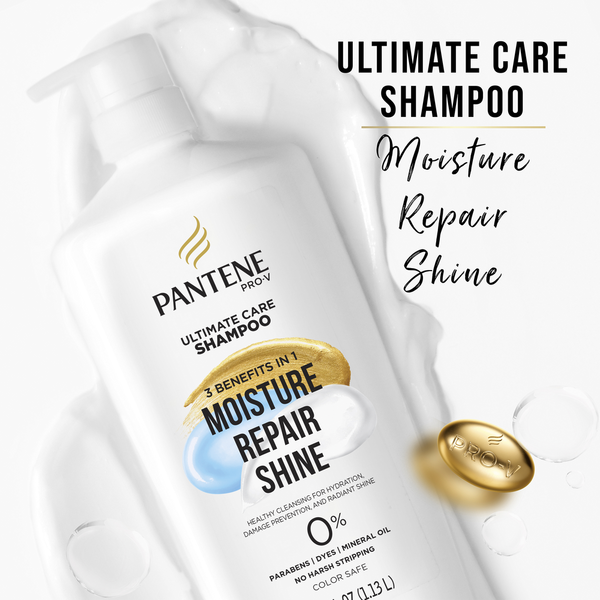 Dầu Gội Chăm Sóc Tối Ưu Pantene Pro-V Ultimate Care 3-in-1 Shampoo - Chai 1.13L