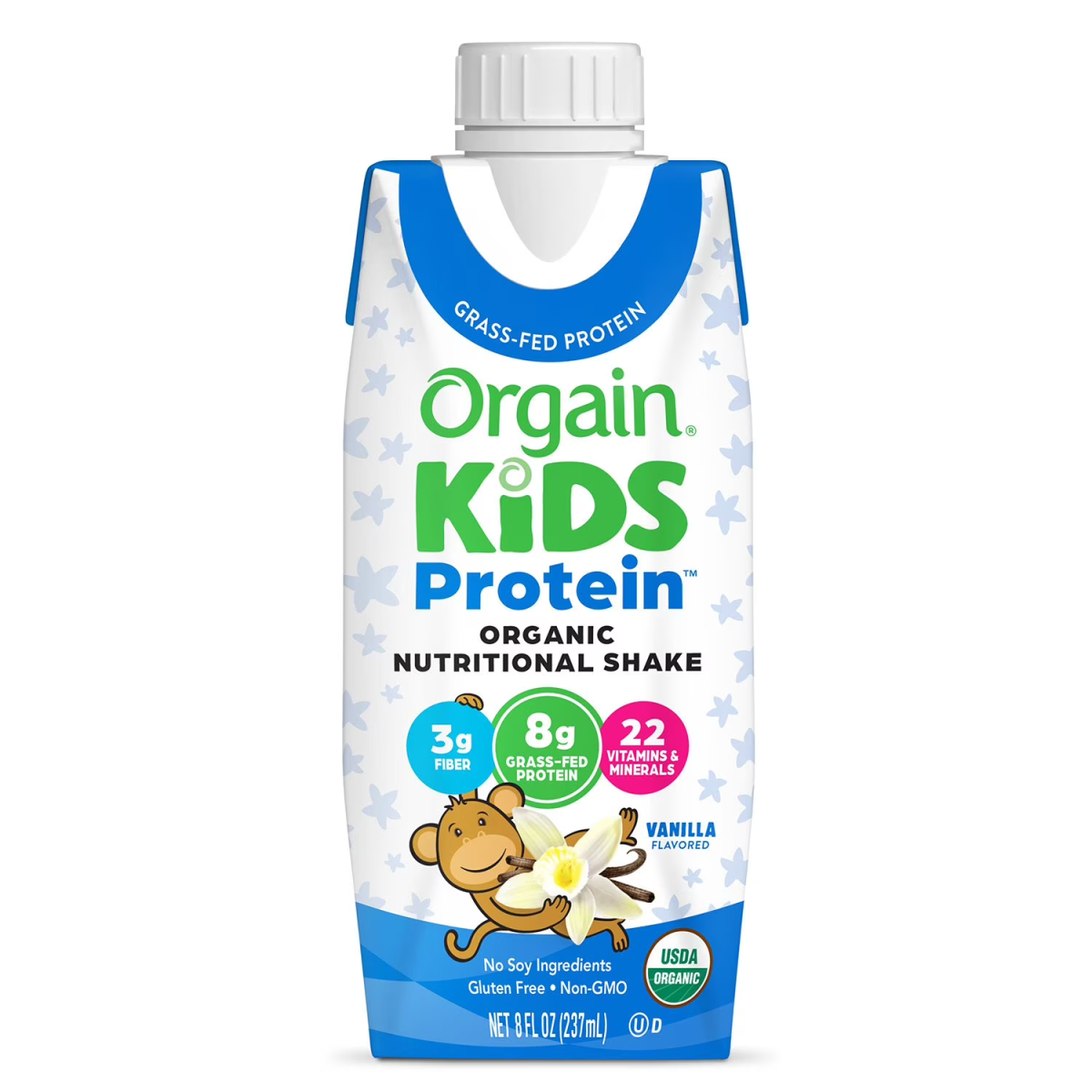 Sữa Dinh Dưỡng Hữu Cơ Vị Vani Orgain Kids Organic Nutritional Shake Vanilla – Thùng 18 Chai x 8 Oz