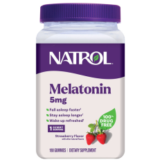 Kẹo Dẻo Hỗ Trợ Giấc Ngủ Natrol Melatonin 5mg – Hộp 180 Viên