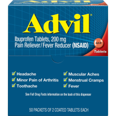 Viên Uống Giảm Đau Hạ Sốt Advil - Hộp 50 Gói x 2 Viên