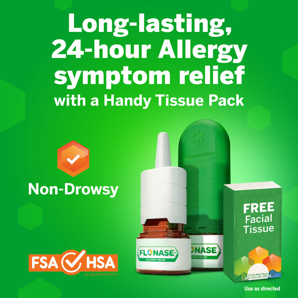Xịt Mũi Giảm Nghẹt Mũi & Kiểm Soát Dị Ứng Flonase Allergy Relief –  60 Lần Xịt