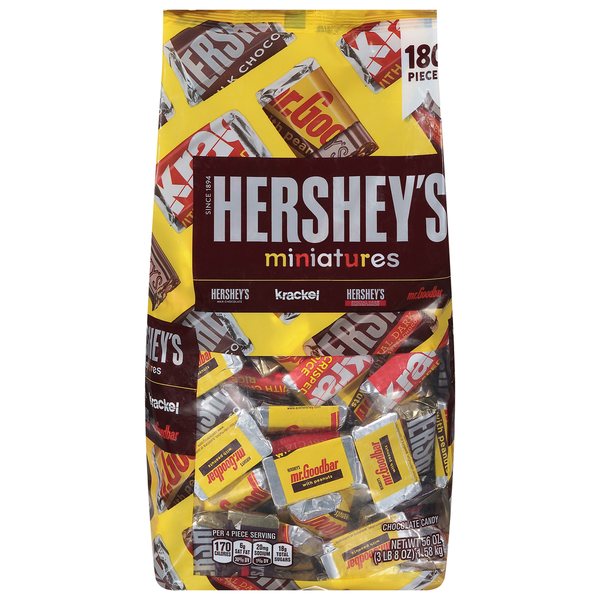 Kẹo HERSHEY'S Miniatures Variety Pack Chocolate Candy - Túi Lớn 1.58kg