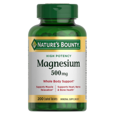 Viên Uống Nature's Bounty High Potency Magnesium 500 mg – Hộp 200 Viên