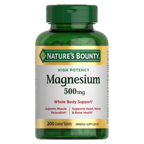 Viên Uống Nature's Bounty High Potency Magnesium 500 mg – Hộp 200 Viên
