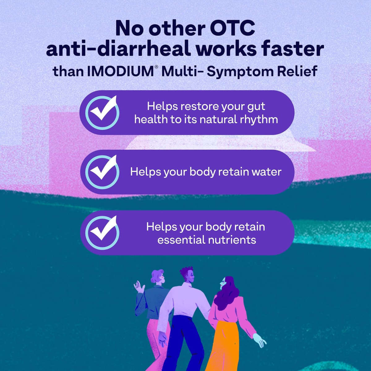 Viên Uống Hỗ Trợ Điều Trị Tiêu Chảy Imodium Multi-Symptom Relief Caplets – Hộp 24 viên 