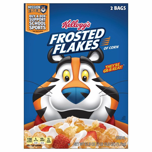 Ngũ Cốc Kellogg's Frosted Flakes Cereal – Hộp 2 Túi x 30.95 oz