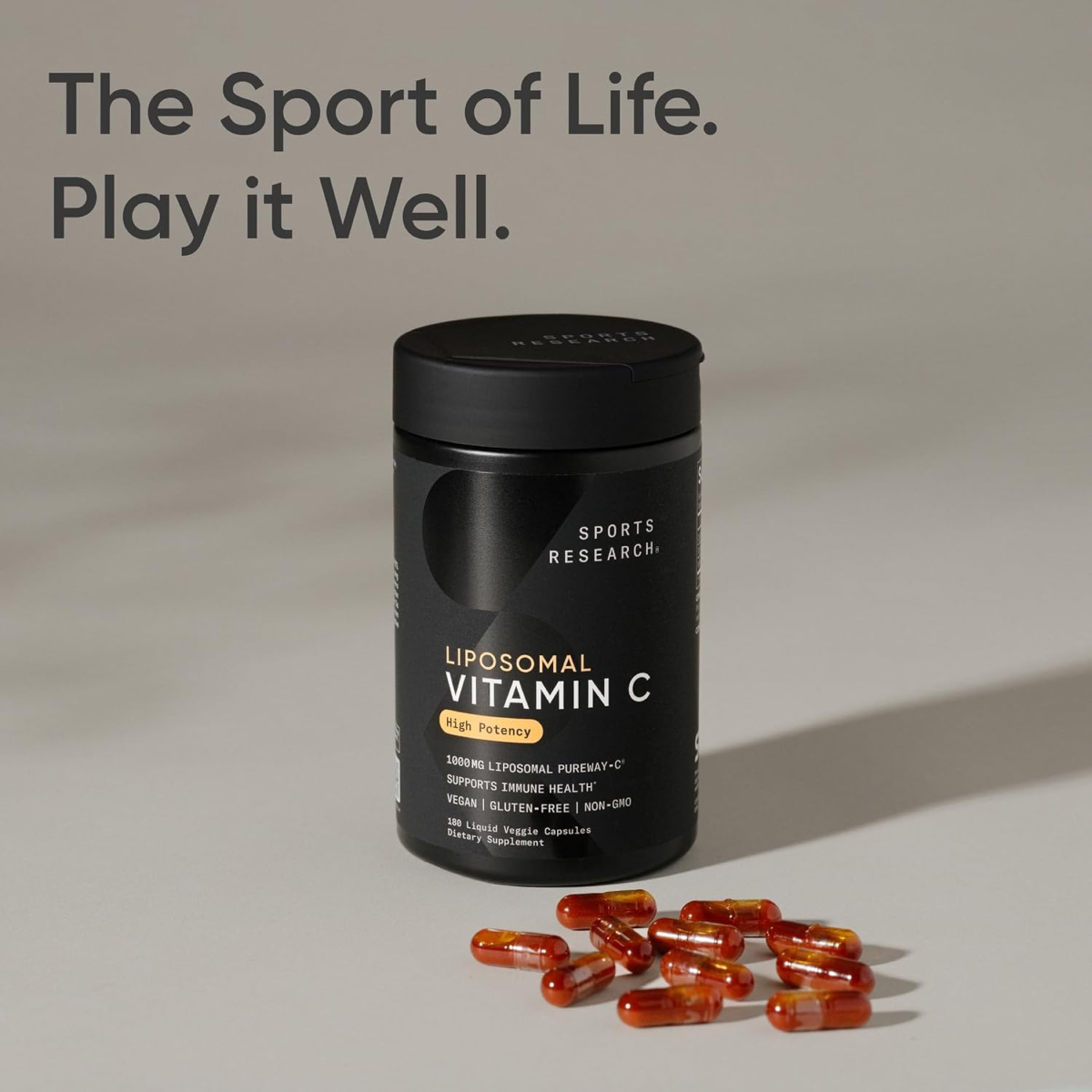 Viên Uống Sports Research Liposomal Vitamin C 1000mg – Hộp 180 Viên
