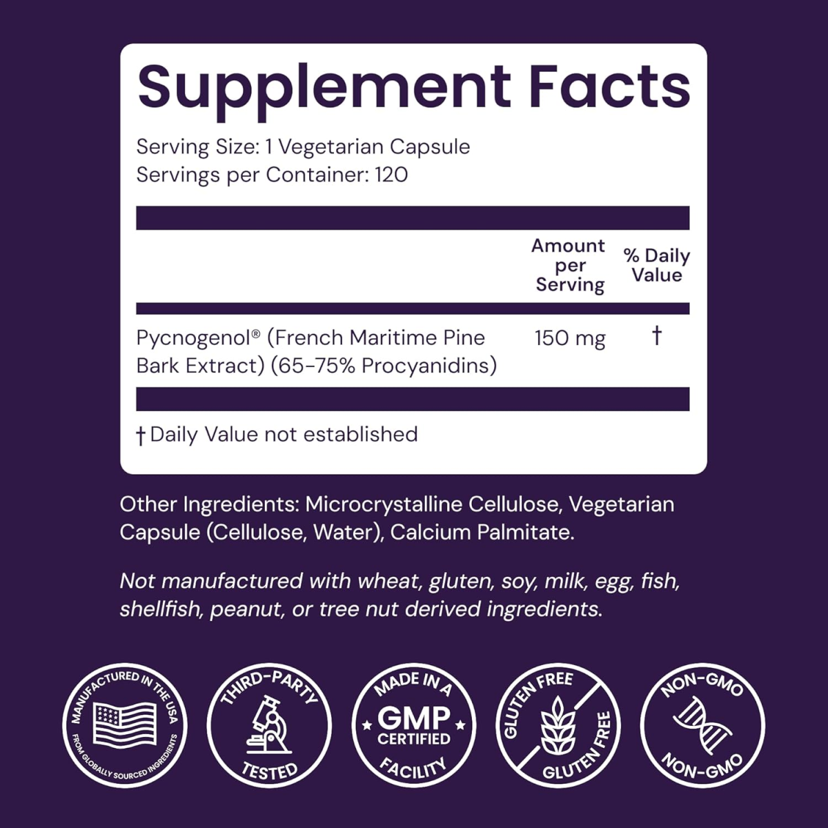 Viên Uống Hỗ Trợ Tim Mạch Và Chống Oxy Hóa Healthy Origins Pycnogenol 150mg – Hộp 120 Viên