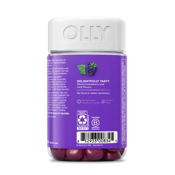 Kẹo Dẻo Hỗ Trợ Giấc Ngủ Olly Restful Sleep – Hộp 110 Viên