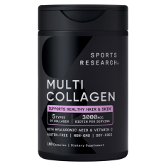 Viên Uống Sports Research Multi Collagen Complex – Hộp 180 Viên