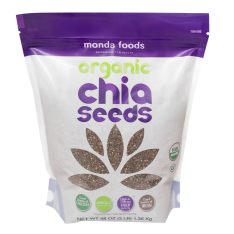 Hạt Chia Hữu Cơ Monda Foods Organic Chia Seeds – Túi 3 lbs