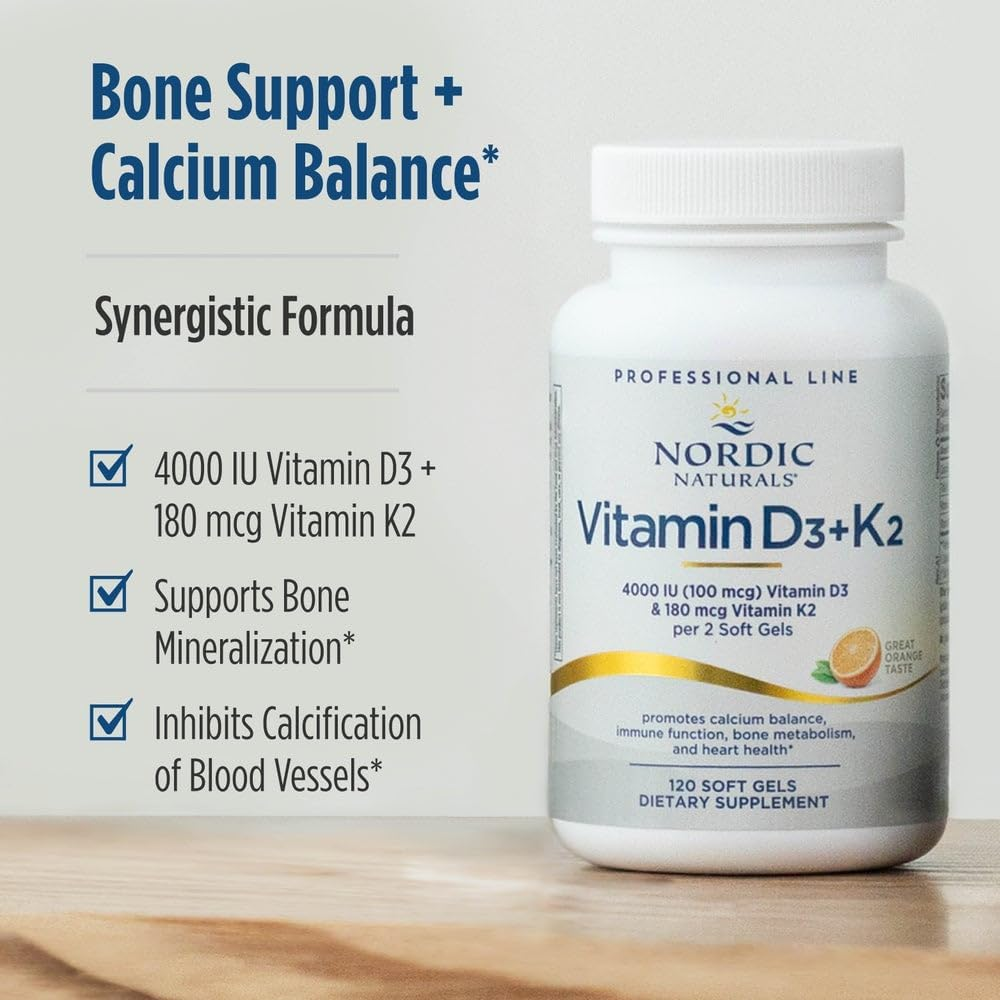 Viên Uống Nordic Naturals Pro Vitamin D3 + K2 – 4.000 IU D3 + 180 mcg K2 - Hộp 120 Viên