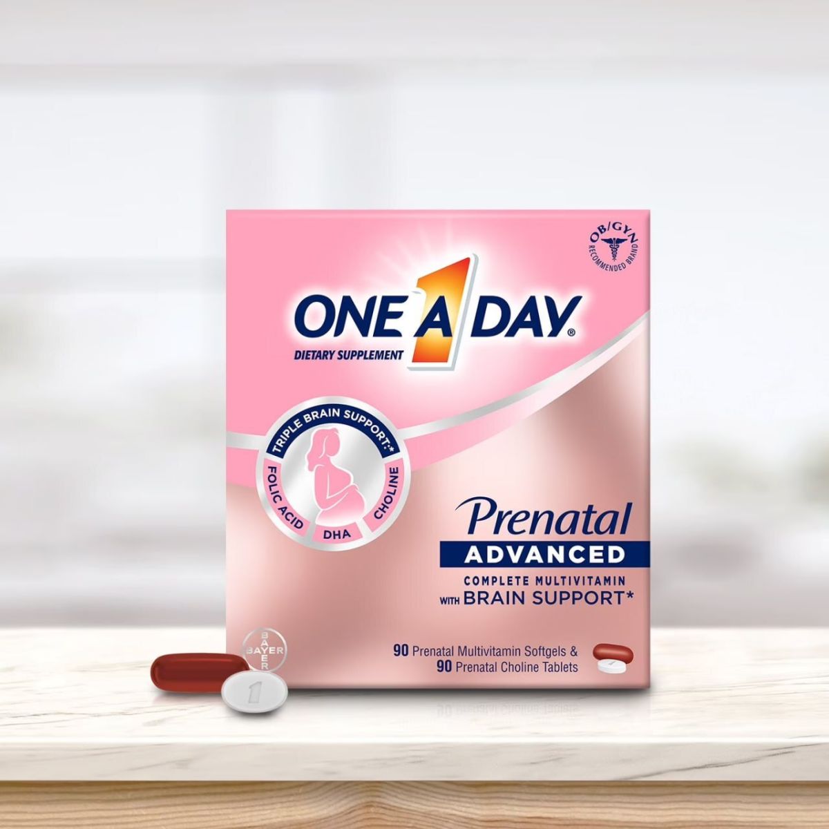 Viên Uống Vitamin Tổng Hợp & Choline One A Day Women’s Prenatal Advanced Vitamins with Choline – Hộp 180 Viên