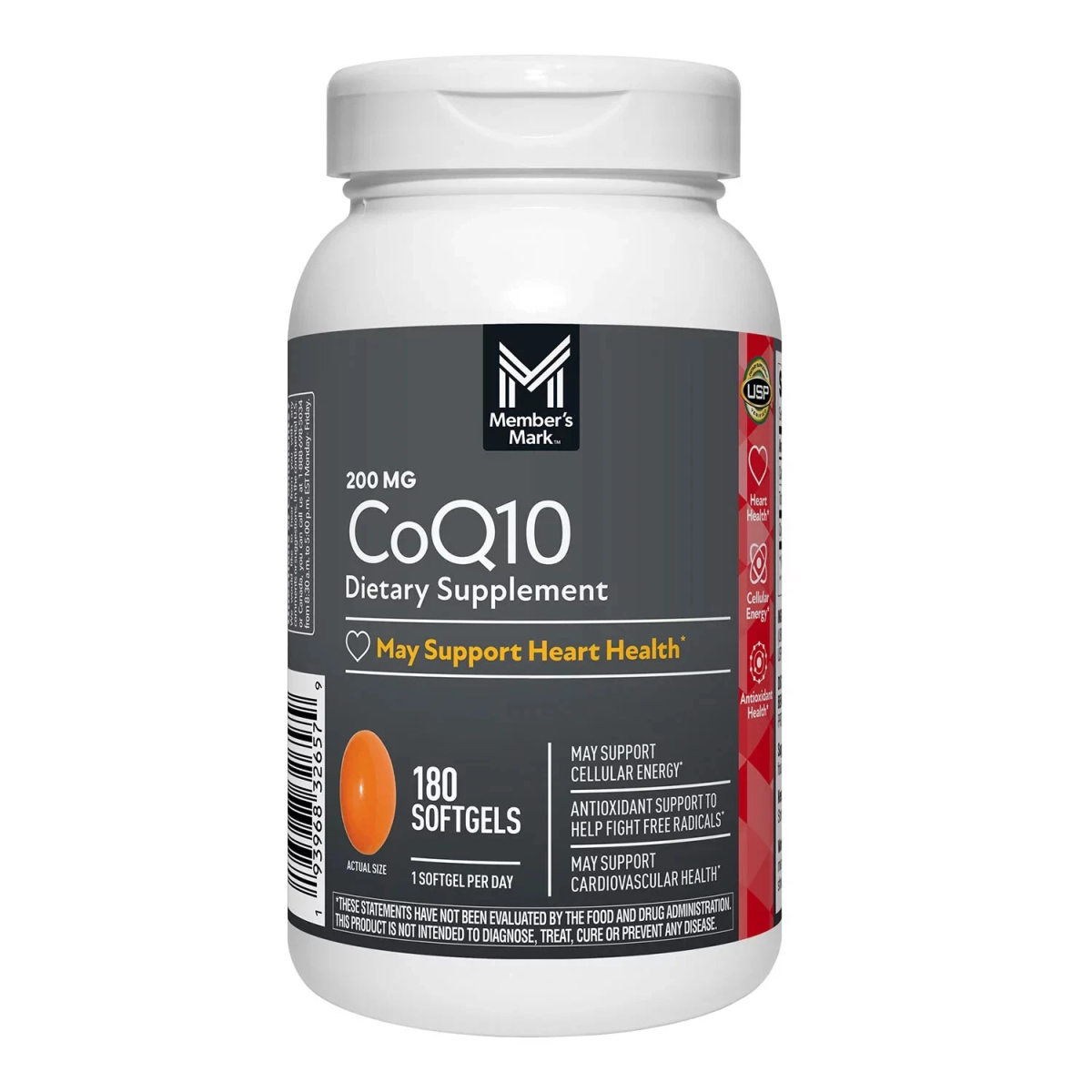 Viên Uống Member's Mark CoQ10 220mg – Hộp 180 Viên