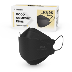 Khẩu Trang Lọc Bụi LEVENIS KN95 Face Masks – Hộp 50 Chiếc Màu Đen