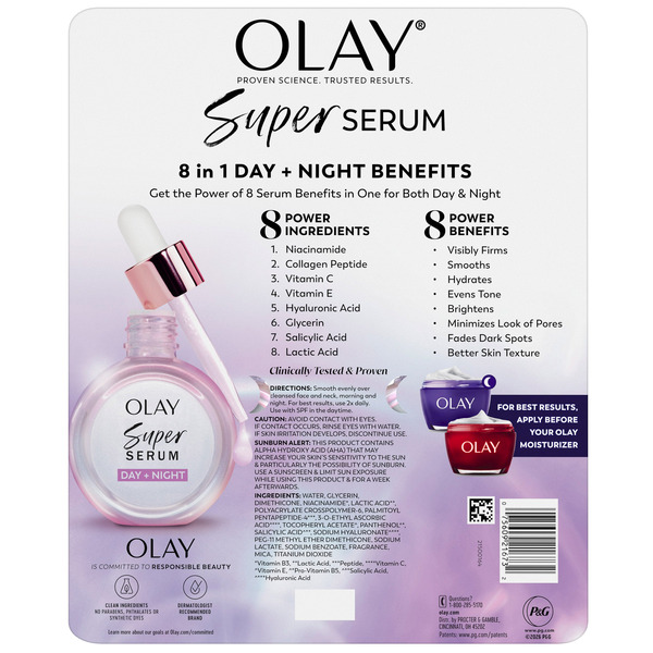 Serum Dưỡng Da Ngày & Đêm Olay Super Serum 8 in 1 Day & Night – Set 2 Chai x 0.845 Oz
