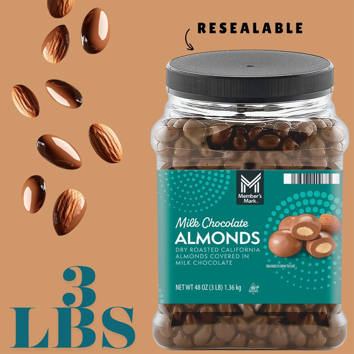 Member's Mark Milk Chocolate Almonds, 48 oz.
