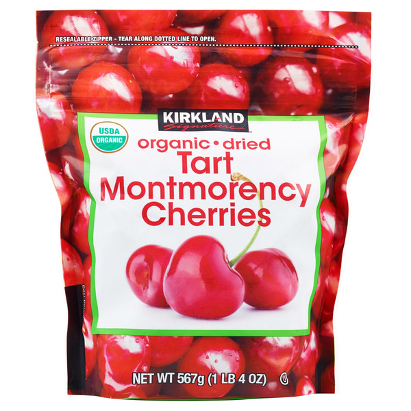 Túi Cherry Anh Đào Sấy Khô Kirkland Signature Organic Dried Tart Montmorency Cherries – Túi 20 Oz 