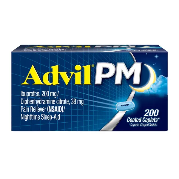 Viên Uống Giảm Đau Hỗ Trợ Giấc Ngủ Advil Ibuprofen Pain Reliever & Nighttime Sleep Aid – Hộp 200 Viên
