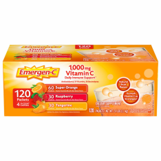 Emergen-C 1000mg Vitamin C – Hỗ trợ miễn dịch mỗi ngày, Hộp 120 Gói