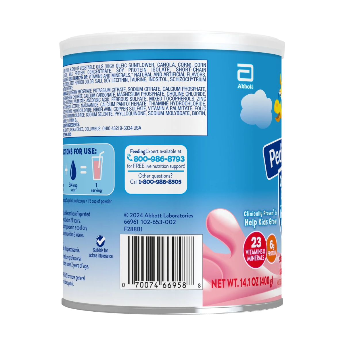 Sữa Bột PediaSure Grow & Gain Strawberry 400G