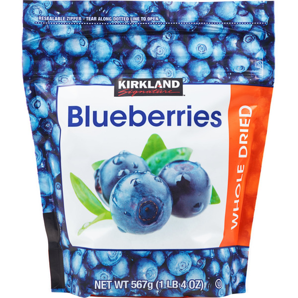 Việt Quất Sấy Khô Kirkland Signature Whole Dried Blueberries - Túi 567G