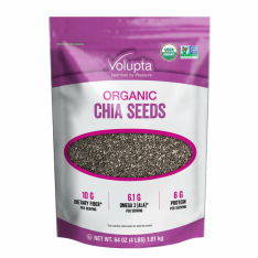 Hạt Chia Hữu Cơ Volupta Organic Chia Seeds – Túi 64 Oz