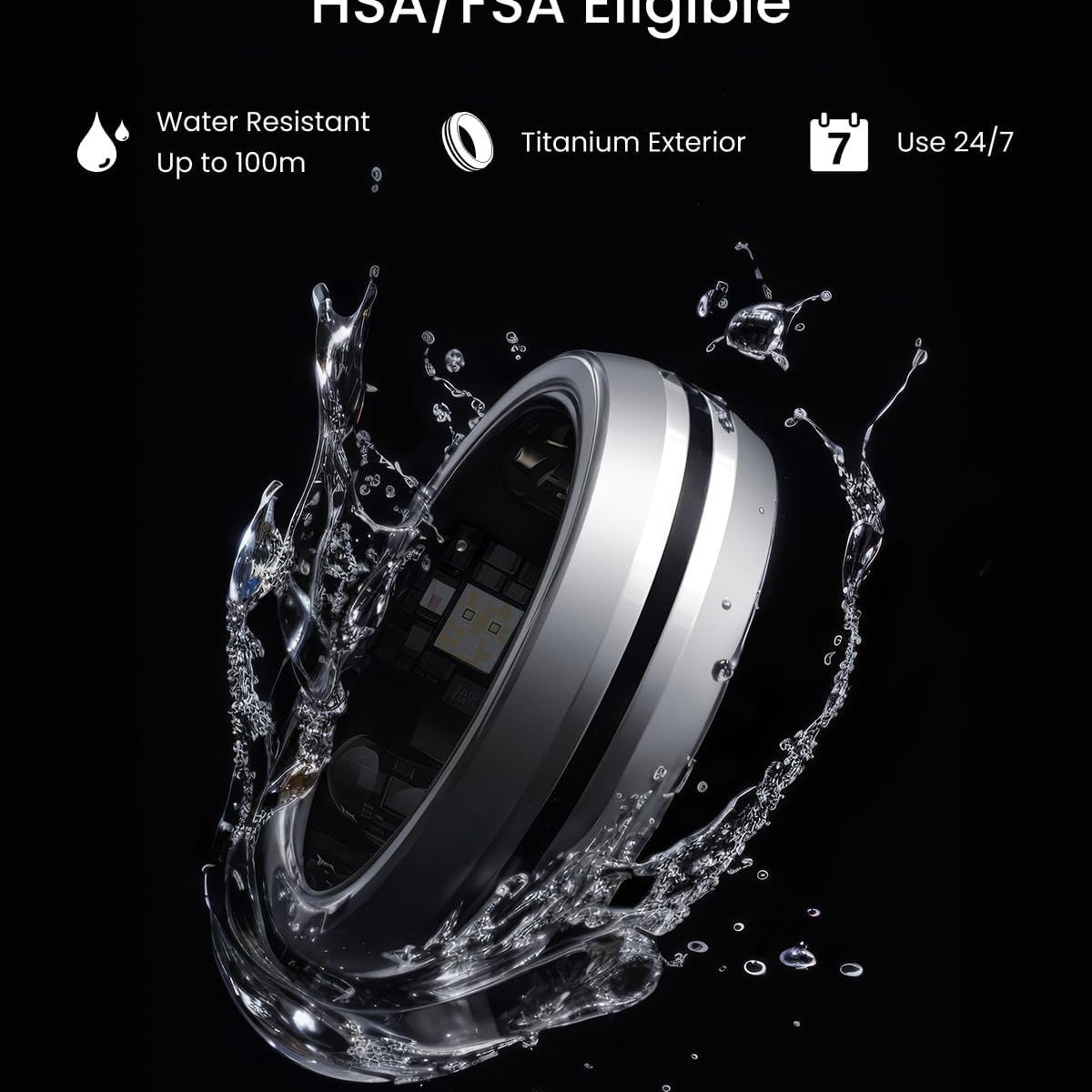 Nhẫn Thông Minh Theo Dõi Sức Khỏe RENPHO Lynx Smart Ring – Size 08