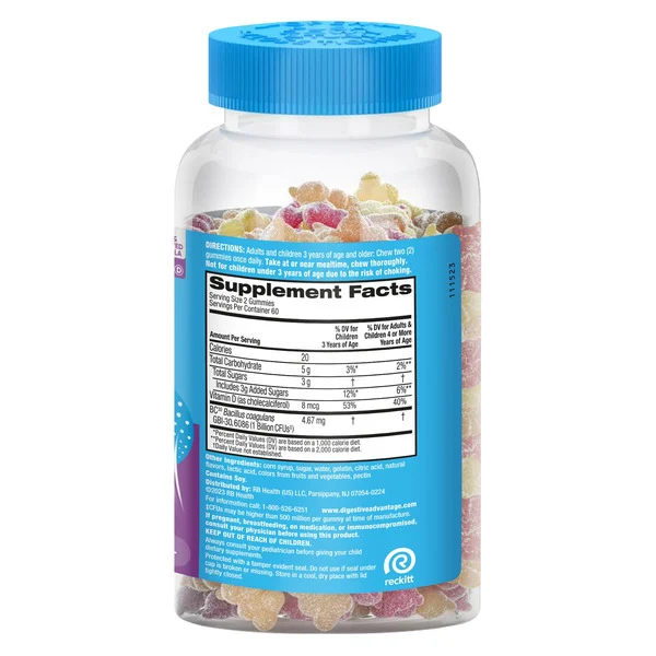 Kẹo Dẻo Hỗ Trợ Tiêu Hóa Schiff Digestive Advantage Probiotic – Hộp 120 Viên