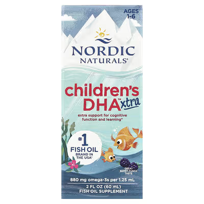 Dầu Cá Cho Bé 1-6 Tuổi Nordic Naturals Children’s DHA Xtra Vị Berry Punch – Chai 60 ml