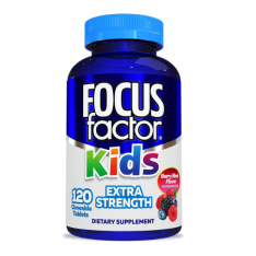 Viên Nhai Vitamin Tổng Hợp & Hỗ Trợ Não Bộ Cho Trẻ Focus Factor Kids Extra Strength Berry Blast – Hộp 120 viên