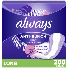 Băng Vệ Sinh Hàng Ngày Always Anti-Bunch Xtra Protection Long Không Mùi - Hộp 200 Miếng