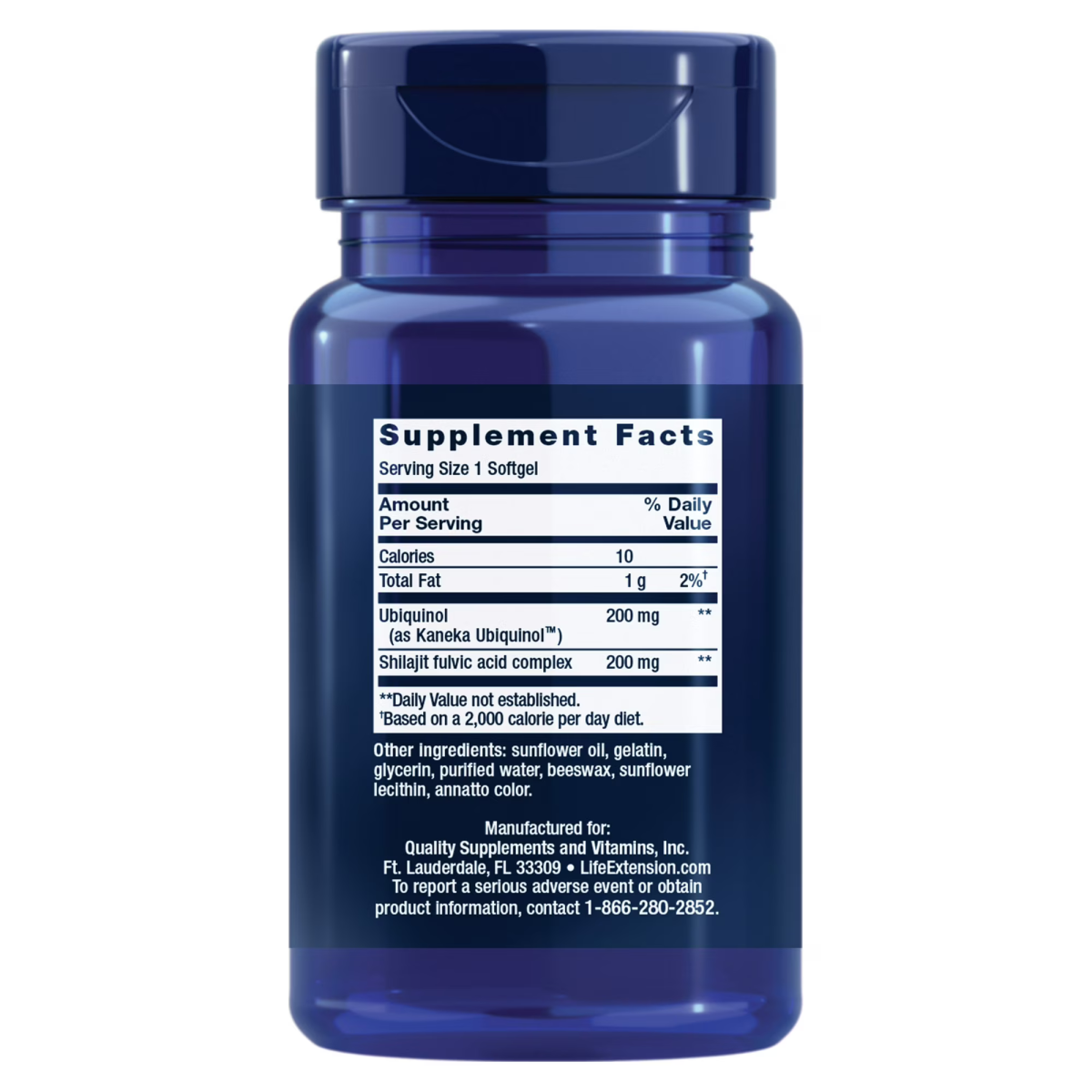 Viên Uống CoQ10 Life Extension Super Ubiquinol CoQ10 200mg với Shilajit – Hộp 30 Viên