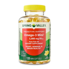 Viên Uống Dầu Cá Spring Valley Proactive Support Omega-3 Mini – Hộp 120 Viên
