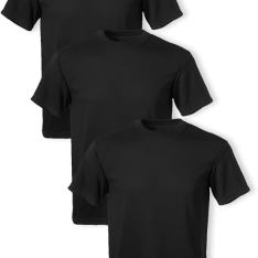 Áo Thun Nam Đen Size M Soffe Men's 3 Pack USA Poly/Cotton Military Tee – Set 3 Áo