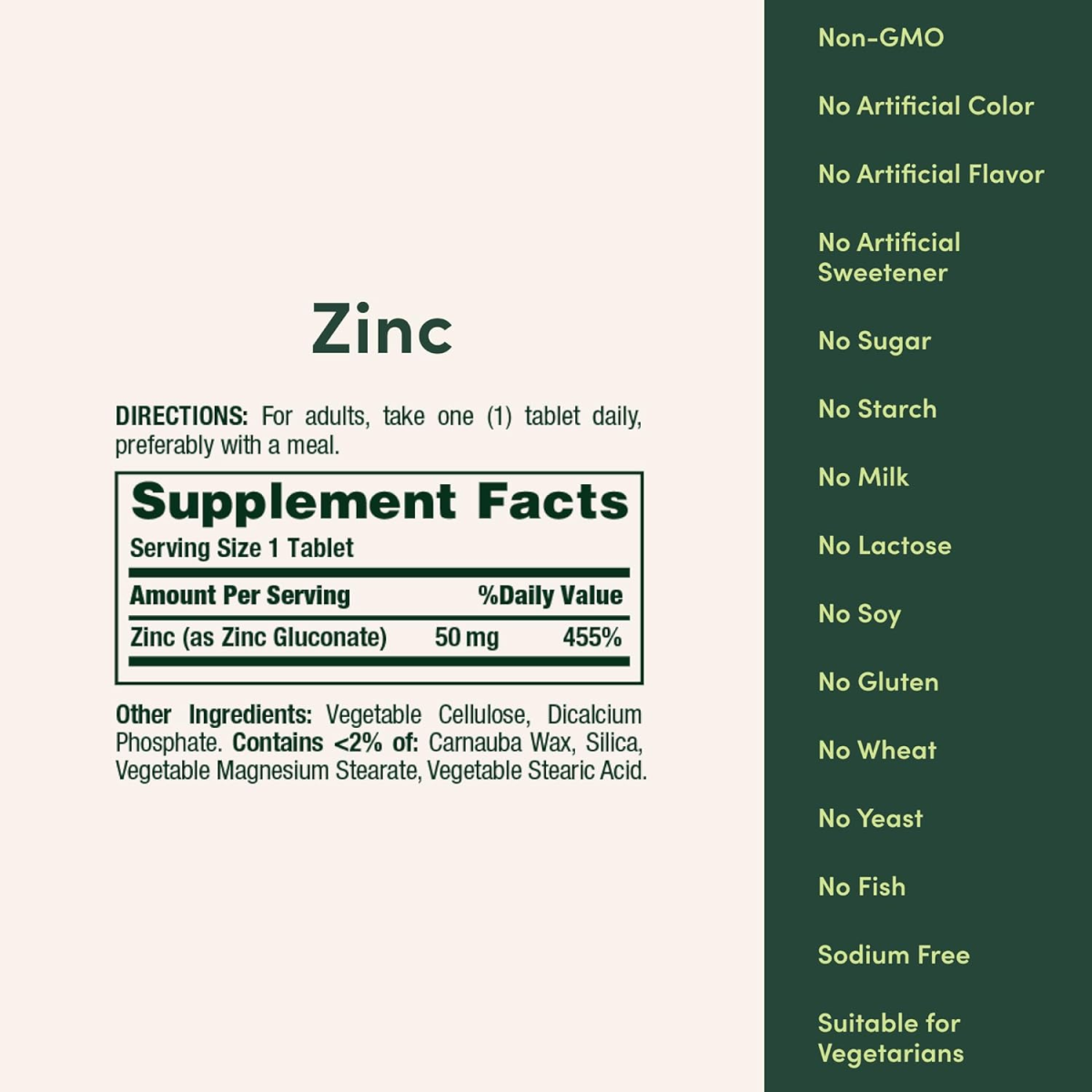 Viên Uống Nature's Bounty Zinc 50mg – Hộp 250 Viên