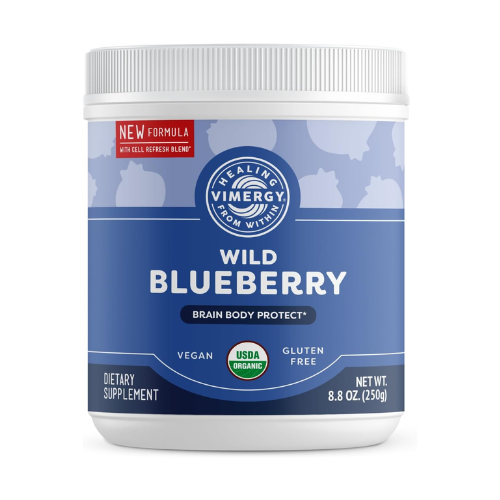 Bột Việt Quất Dại Hữu Cơ Vimergy USDA Organic Wild Blueberry Powder – Hộp 250g