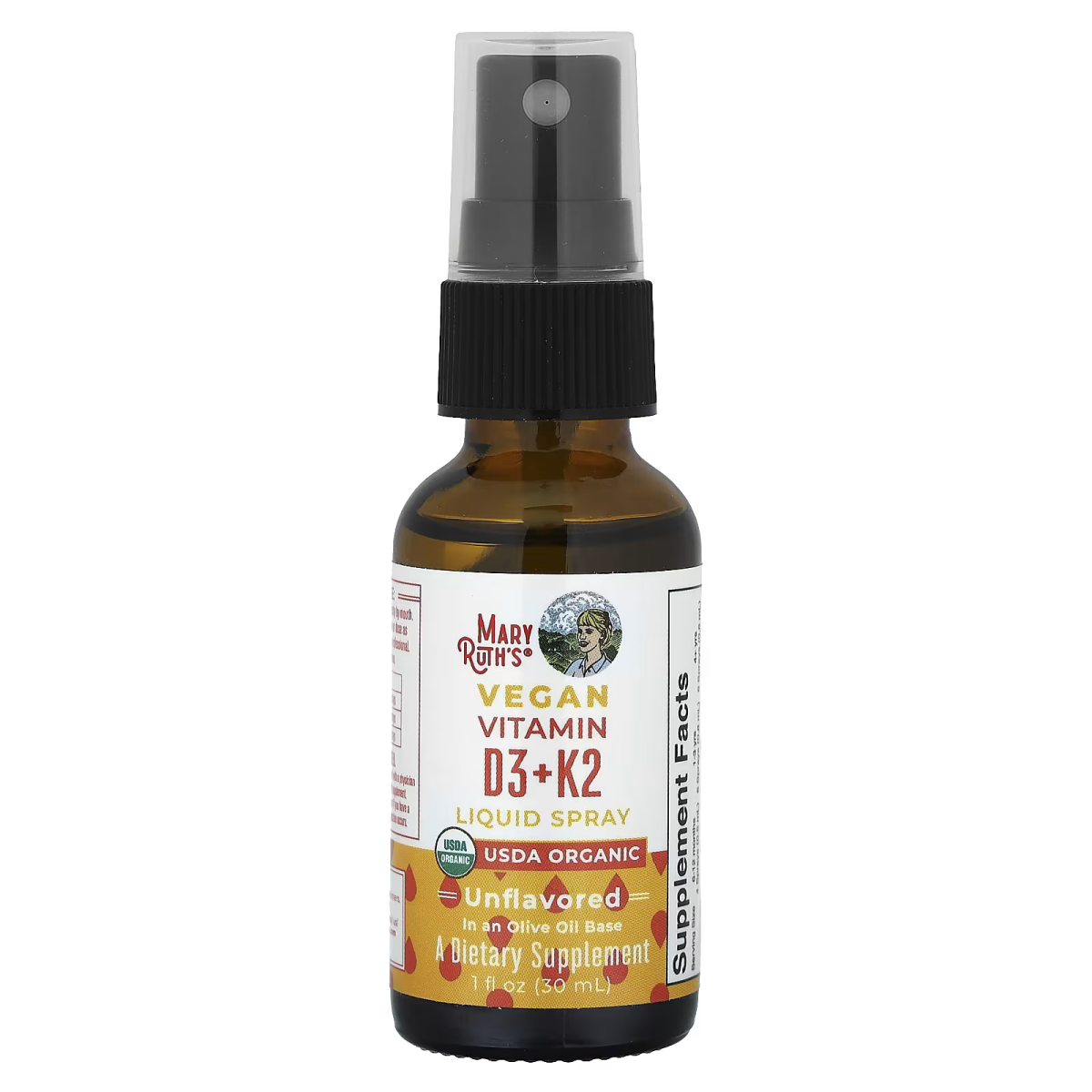 Chai Xịt MaryRuth’s Vegan Vitamin D3 + K2 Liquid Spray – Chai 1 Oz 