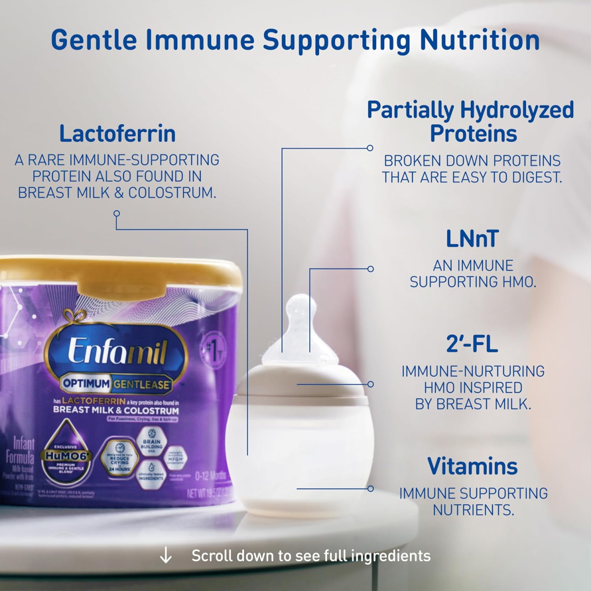 Sữa Công Thức Cho Bé Gặp Vấn Đề Về Tiêu Hóa Enfamil NeuroProCare Gentlease Infant Formula – Lon 553G