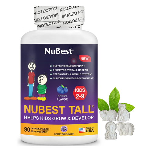 Viên Nhai NuBest Tall Kids Hỗ Trợ Phát Triển Chiều Cao Vị Berry – Hộp 90 Viên