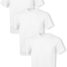 Áo Thun Nam Trắng Size M Soffe Men's 3 Pack USA Poly/Cotton Military Tee – Set 3 Áo