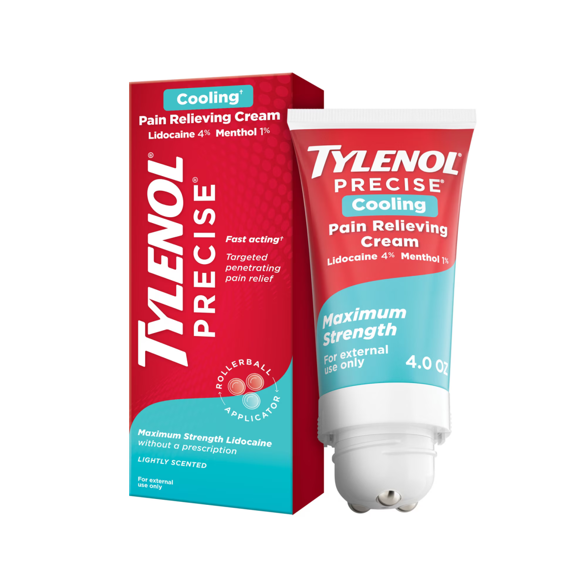 Kem Giảm Đau Làm Mát Tylenol Precise Cooling Pain Relieving Cream với Lidocaine & Menthol – Tuýp 113g