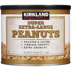 Hộp Đậu Phộng Cỡ Lớn Kirkland Signature Super Extra Large Peanuts – Hộp 2.5 Lb