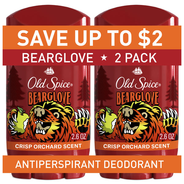 Lăn Khử Mùi Old Spice Bearglove Anti-Perspirant Deodorant for Men – Set 2 Thanh x 2.6 Oz